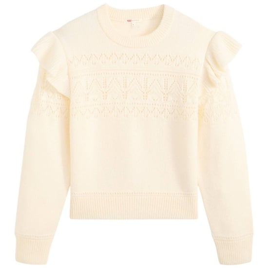 Levis - "Shane" Pullover Top für Damen, Pointelle-Stoff, Flatter-Ärmel (Tofu) - Image 2
