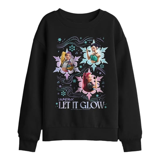 K-Pop Demon Hunters - "Huntrix Let It Glow" Sweatshirt für Kinder, weihnachtliches Design (Schwarz) - Image 1