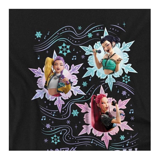 K-Pop Demon Hunters - "Huntrix Let It Glow" Sweatshirt für Kinder, weihnachtliches Design (Schwarz) - Image 2