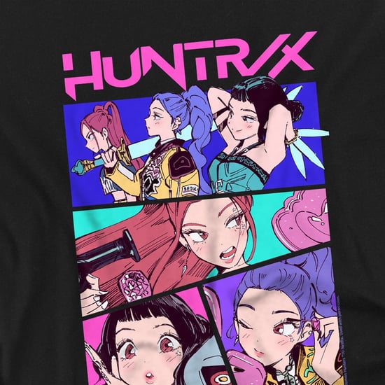 K-Pop Demon Hunters - "Huntrix Neon Comic Anime" Sweatshirt für Kinder (Schwarz) - Image 3