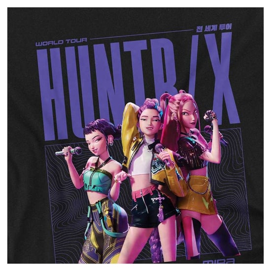 K-Pop Demon Hunters - "Huntrix Honmoon World Tour" Sweatshirt für Kinder (Schwarz) - Image 3