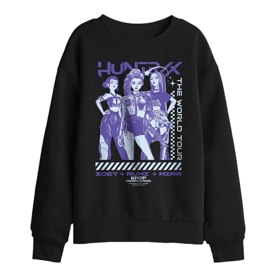 K-Pop Demon Hunters - "Huntrix World Tour" Sweatshirt für Kinder (Schwarz) - Image 1