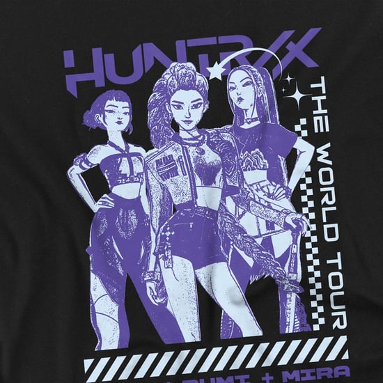 K-Pop Demon Hunters - "Huntrix World Tour" Sweatshirt für Kinder (Schwarz) - Image 3