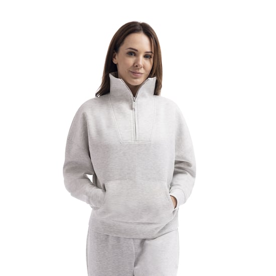 Trespass - "Jean" Sweatshirt für Damen, mit halbem Reißverschluss (Grau meliert) - Image 1