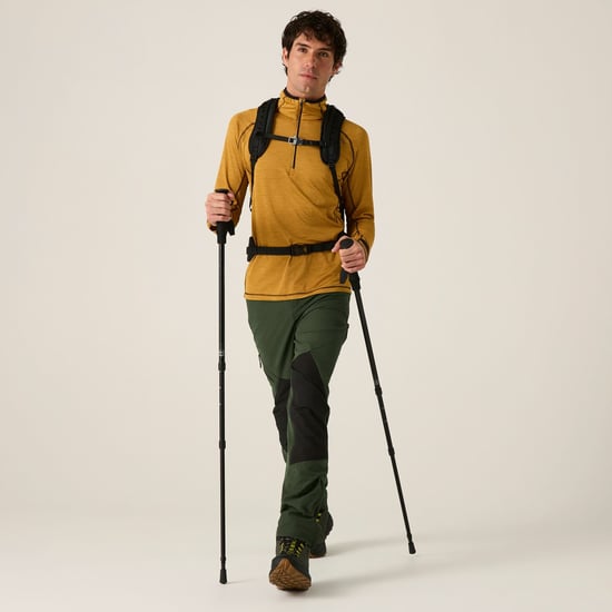 Regatta - "Questra" Wanderhosen für Herren (Dunkel-Khaki/Schwarz) - Image 1