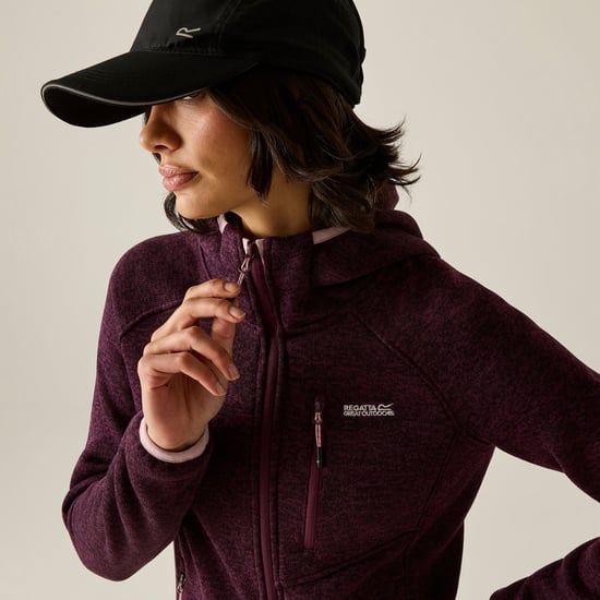 Regatta - "Newhill" Fleecejacke für Damen, mit Kapuze (Feige) - Image 4