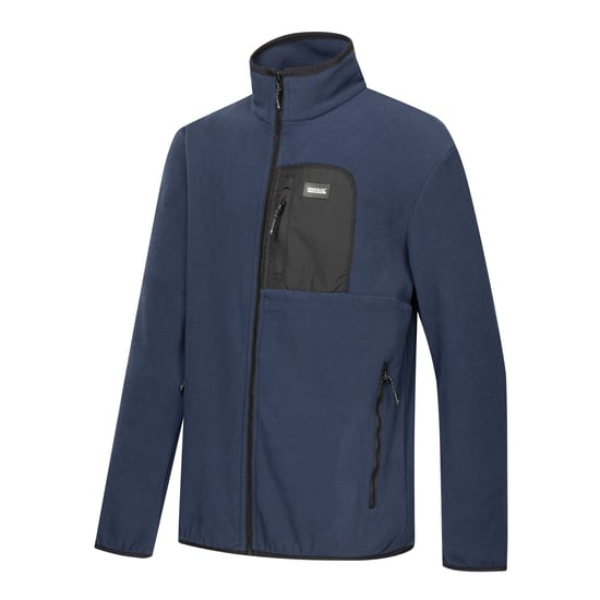 Regatta - "Frankie" Fleecejacke für Herren, Durchgehender Reißverschluss (Marine/Schwarz) - Image 3
