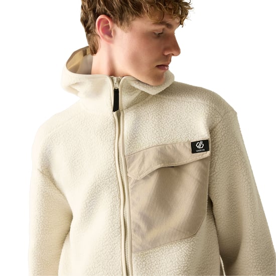 Dare 2B - "Firn" Fleecejacke für Herren, mit Kapuze, Teddyfleece (Mandelmilch) - Image 6