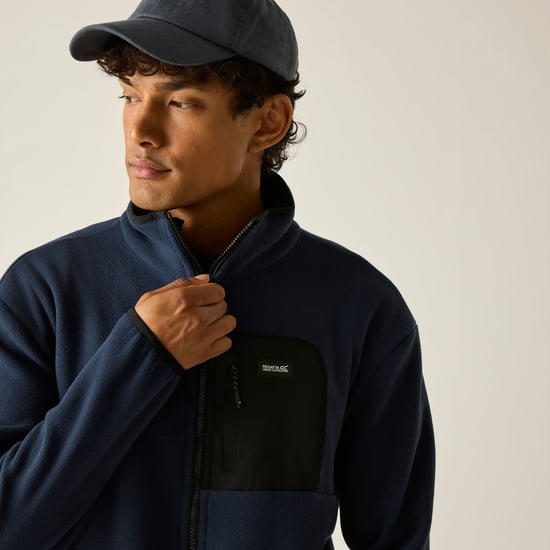 Regatta - "Frankie" Fleecejacke für Herren, Durchgehender Reißverschluss (Marine/Schwarz) - Image 5