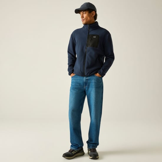 Regatta - "Frankie" Fleecejacke für Herren, Durchgehender Reißverschluss (Marine/Schwarz) - Image 6