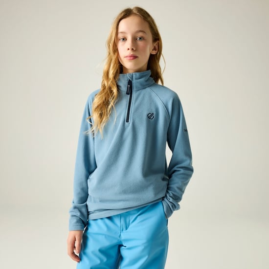 Dare 2b Kinder Fleecepullover Freehand mit 1/4-Reißverschluss (Blau) - Image 4