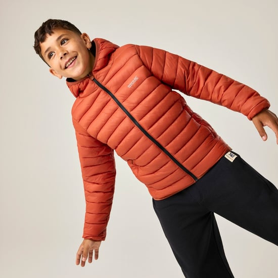 Regatta - "Marizion" Steppjacke mit Kapuze für Kinder (Rooibos Tee/Schwarz) - Image 1