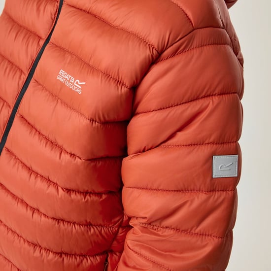 Regatta - "Marizion" Steppjacke mit Kapuze für Kinder (Rooibos Tee/Schwarz) - Image 4