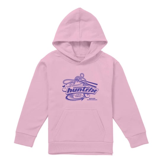 K-Pop Demon Hunters - "Huntrix Fueled By Ramyeon" Hoodie zum Überziehen für Kinder (Hellrosa) - Image 1