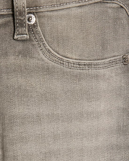 River Island Damen Skinny-Jeans Grau Mid Rise Sculpt mit Reißverschluss und Knopf - Image 5