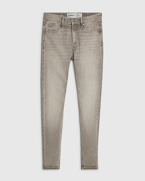 River Island Damen Skinny-Jeans Grau Mid Rise Sculpt mit Reißverschluss und Knopf - Image 6