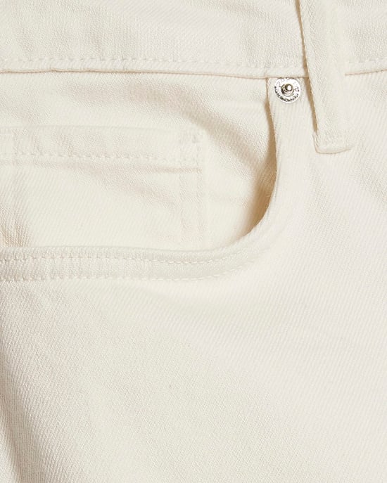 River Island Damenjeans mit geradem Bein, Weiß, Stretch, Reißverschluss und Knopf - Image 5