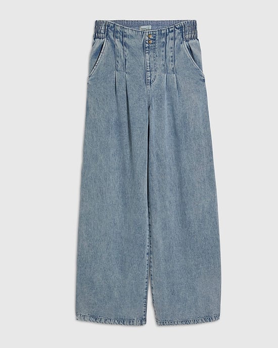 River Island Damenjeans mit weitem Bein, Blau, Elastischer Abnäher vorn - Image 6