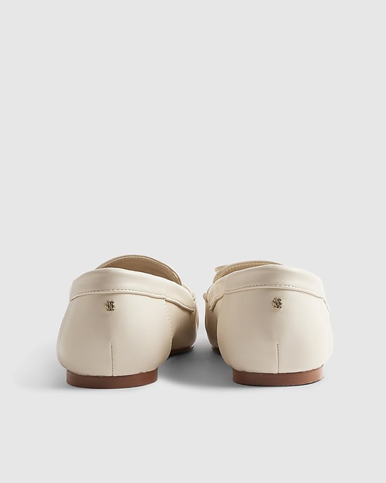 River Island Damen-Loafer Weiß Zierschleife aus Kunstleder - Image 3