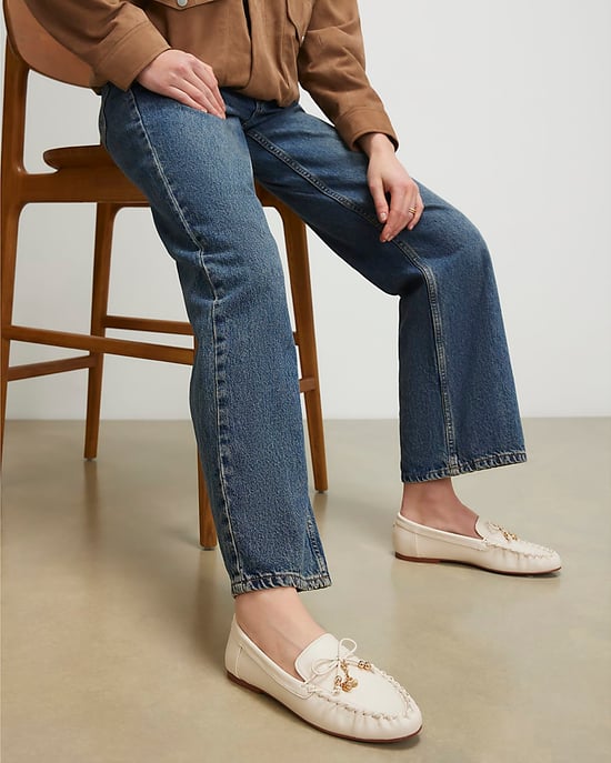 River Island Damen-Loafer Weiß Zierschleife aus Kunstleder - Image 5