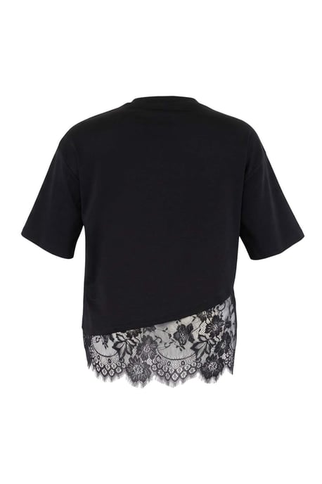 Trendyol Curve Damen Schwarz Einfarbig Kurz Oversize Große Größen T-Shirts - Image 5