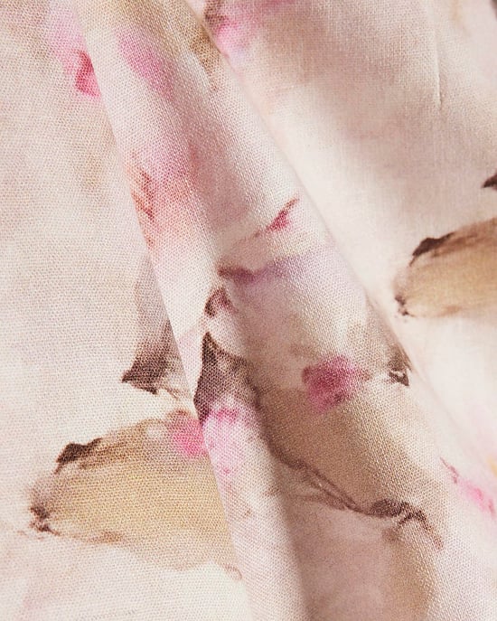River Island Damen Shorts Rosa Blumenmuster mit Bogenkante und Reißverschluss - Image 5
