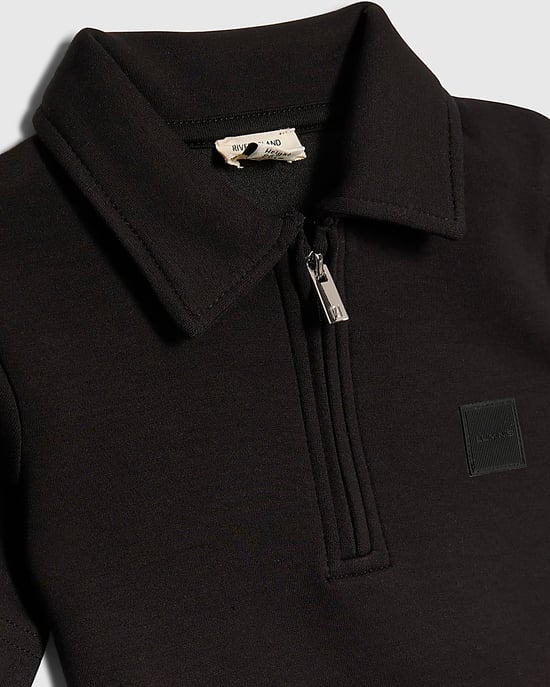 River Island Mini Jungen-Poloshirt- und Shorts-Set Schwarz Luminis 2-teilig - Image 3