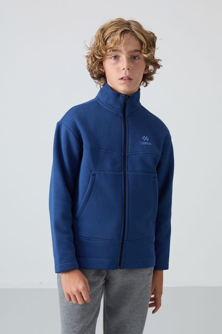 Youth Sweatshirt mit Reißverschlusskragen und Tasche - Image 1