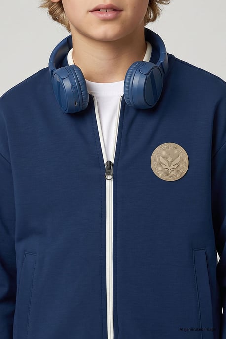 Youth Sweatshirt mit Reißverschluss und Rundhalsausschnitt - Image 2
