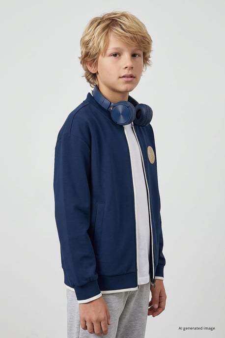 Youth Sweatshirt mit Reißverschluss und Rundhalsausschnitt - Image 4