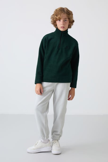 Tommy Life Jugend-Plüsch-Sweatshirt mit halbem Reißverschluss - Image 4