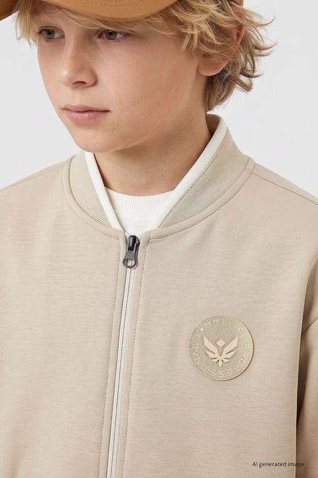 Youth Sweatshirt mit Rundhalsausschnitt und Reißverschluss - Image 2