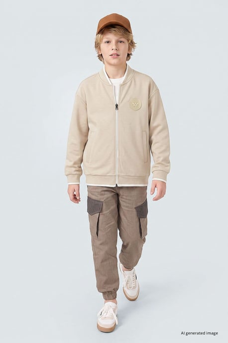 Youth Sweatshirt mit Rundhalsausschnitt und Reißverschluss - Image 3