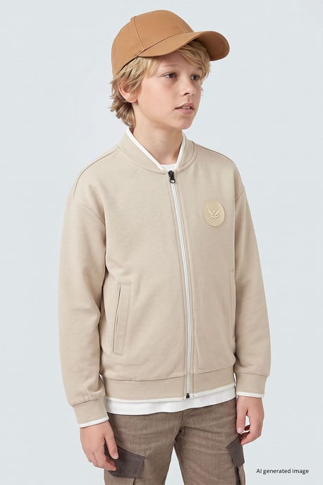 Youth Sweatshirt mit Rundhalsausschnitt und Reißverschluss - Image 4