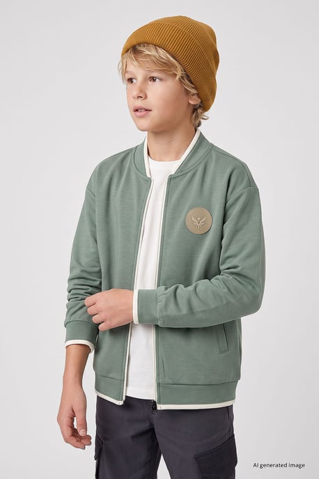 Youth Sweatshirt mit Reißverschluss und Rundhalsausschnitt - Image 1