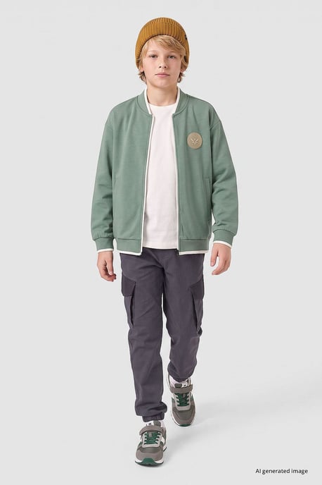 Youth Sweatshirt mit Reißverschluss und Rundhalsausschnitt - Image 3