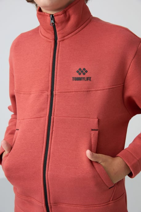 Tommy Life Jugend-Sweatshirt mit Reißverschlusskragen und Tasche - Image 3
