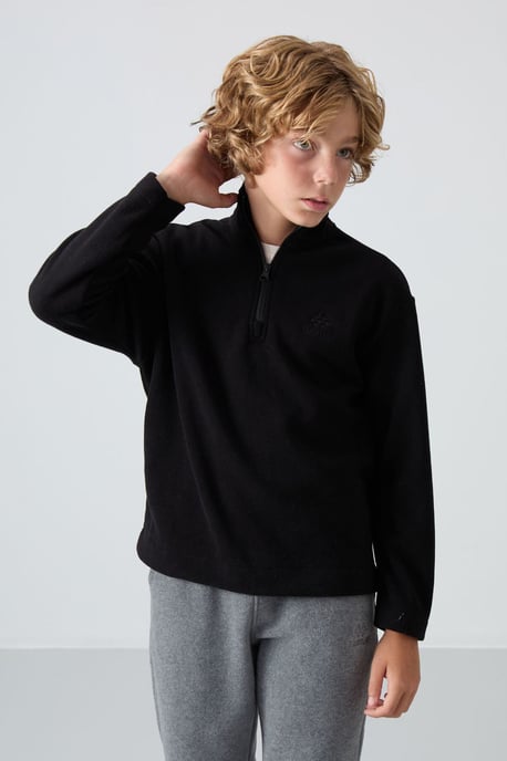 Tommy Life Jugend-Sweatshirt aus Plüsch mit halbem Reißverschluss - Image 5