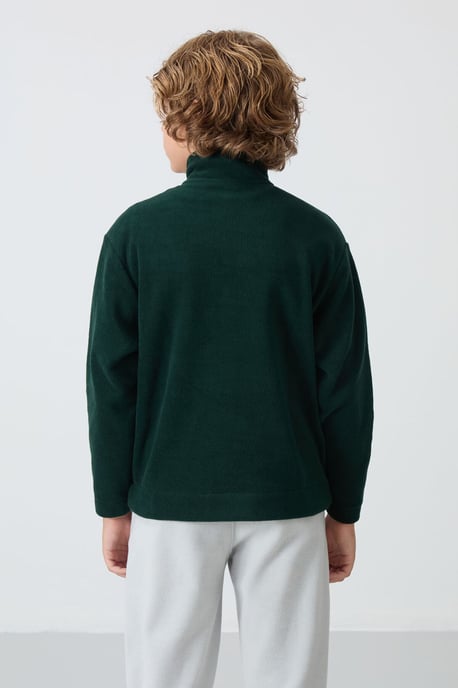 Youth Besticktes Sweatshirt mit halbem Reißverschluss - Image 5