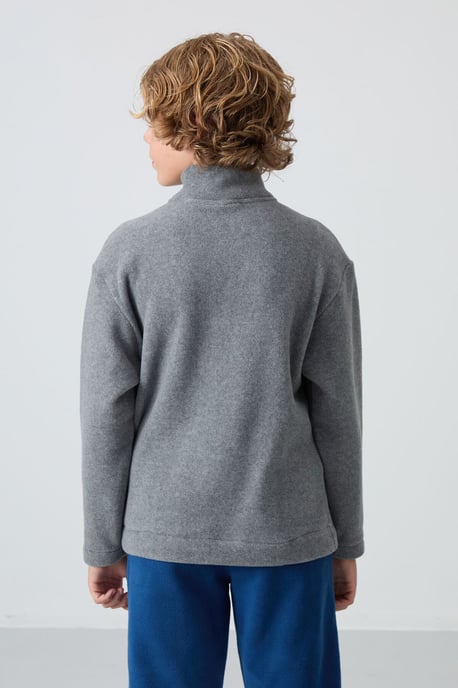 Tommy Life Jugend-Sweatshirt mit halbem Reißverschluss und Stickerei - Image 5