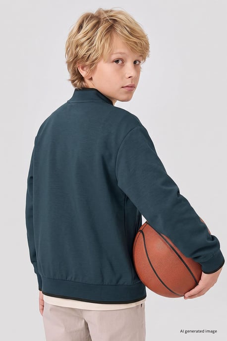 Youth Sweatshirt mit Rundhalsausschnitt und Reißverschluss - Image 5
