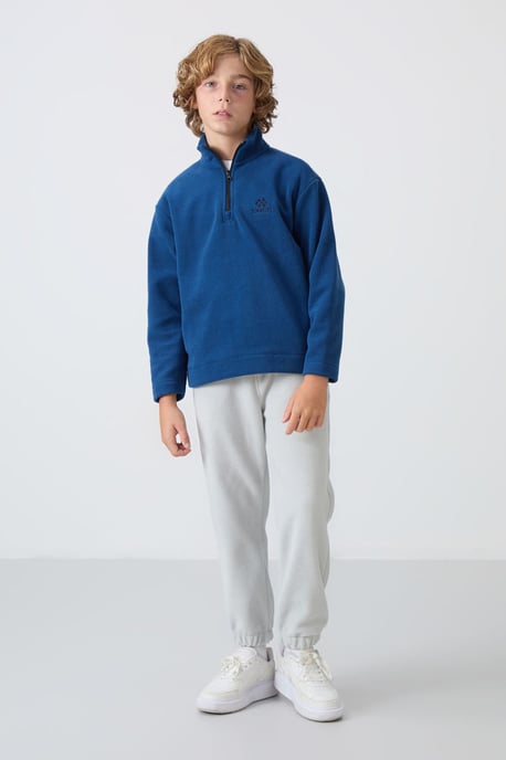 Youth Sweatshirt mit halbem Reißverschluss und Stickerei - Image 2