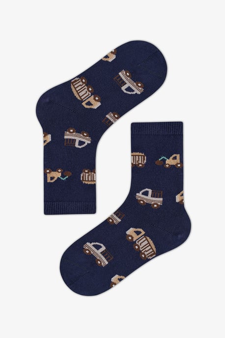Penti Jungen-Doppel-Crew-Socken mit Traktoren- und Automuster - Image 3