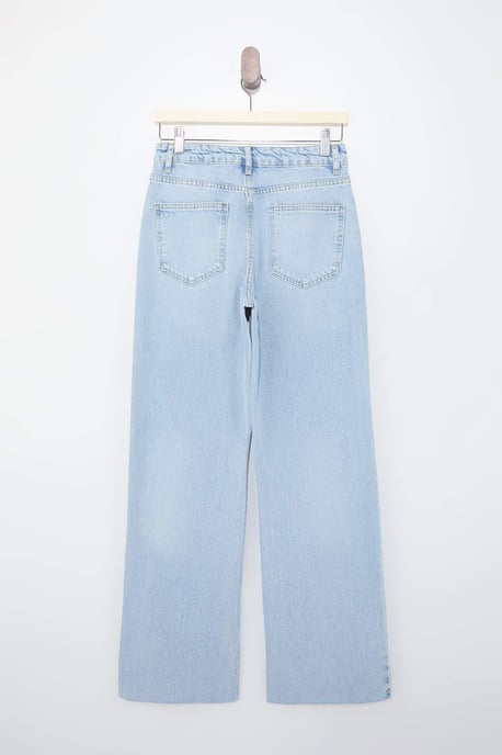 TRENDYOLMİLLA Damen Blau Einfarbig Weites Bein Hohe Taille Jeans - Image 5