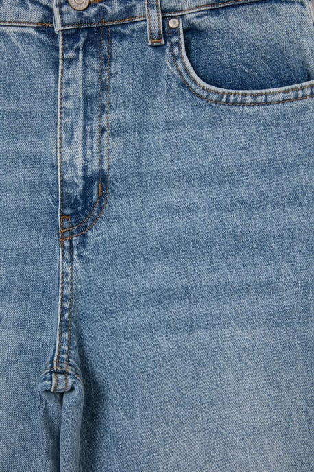 TRENDYOLMİLLA Damen Blau Einfarbig Weites Bein Hohe Taille Jeans - Image 5