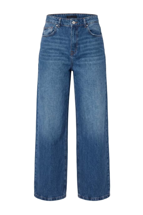 TRENDYOLMİLLA Damen Blau Einfarbig Weites Bein Normale Taille Jeans - Image 5