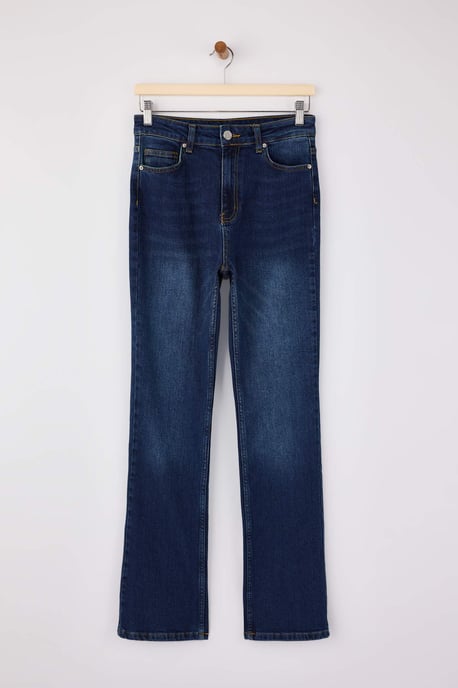 TRENDYOLMİLLA Damen Blau Einfarbig Slim Hohe Taille Jeans - Image 4
