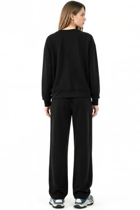 Modal Touch Basic Sweatshirt & Zweiteiliges Set mit Hose mit weitem Bein - Image 3