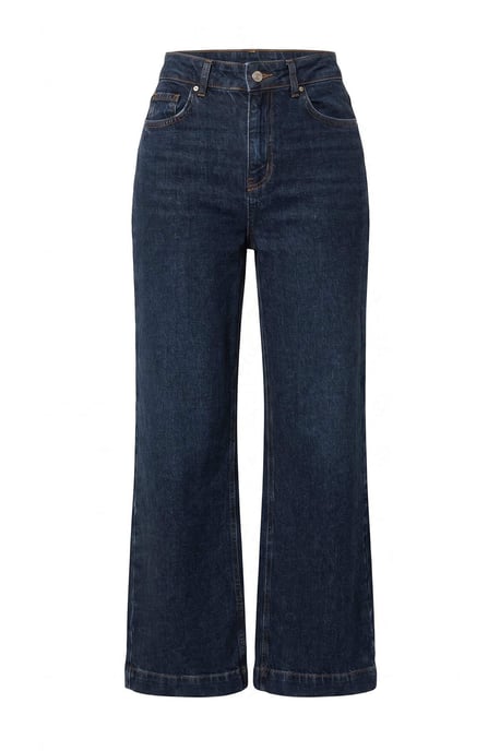 TRENDYOLMİLLA Damen Blau Einfarbig Weites Bein Hohe Taille Jeans - Image 4