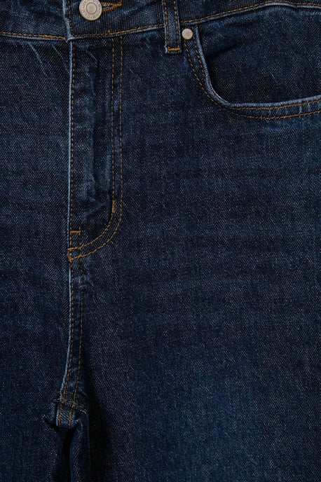 TRENDYOLMİLLA Damen Blau Einfarbig Weites Bein Hohe Taille Jeans - Image 5